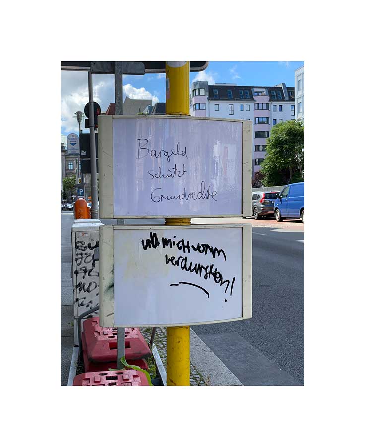 Difficult Times - Bargeld, 2022, 15 x 21 cm