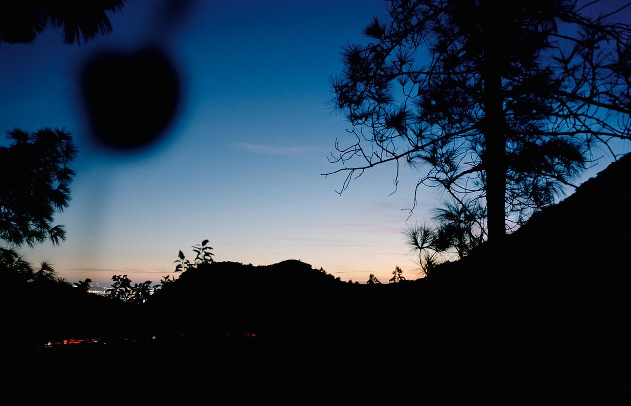 Voyager – The Grand Tour - Sunset with spaceship, Griffith Park, Los Angeles.