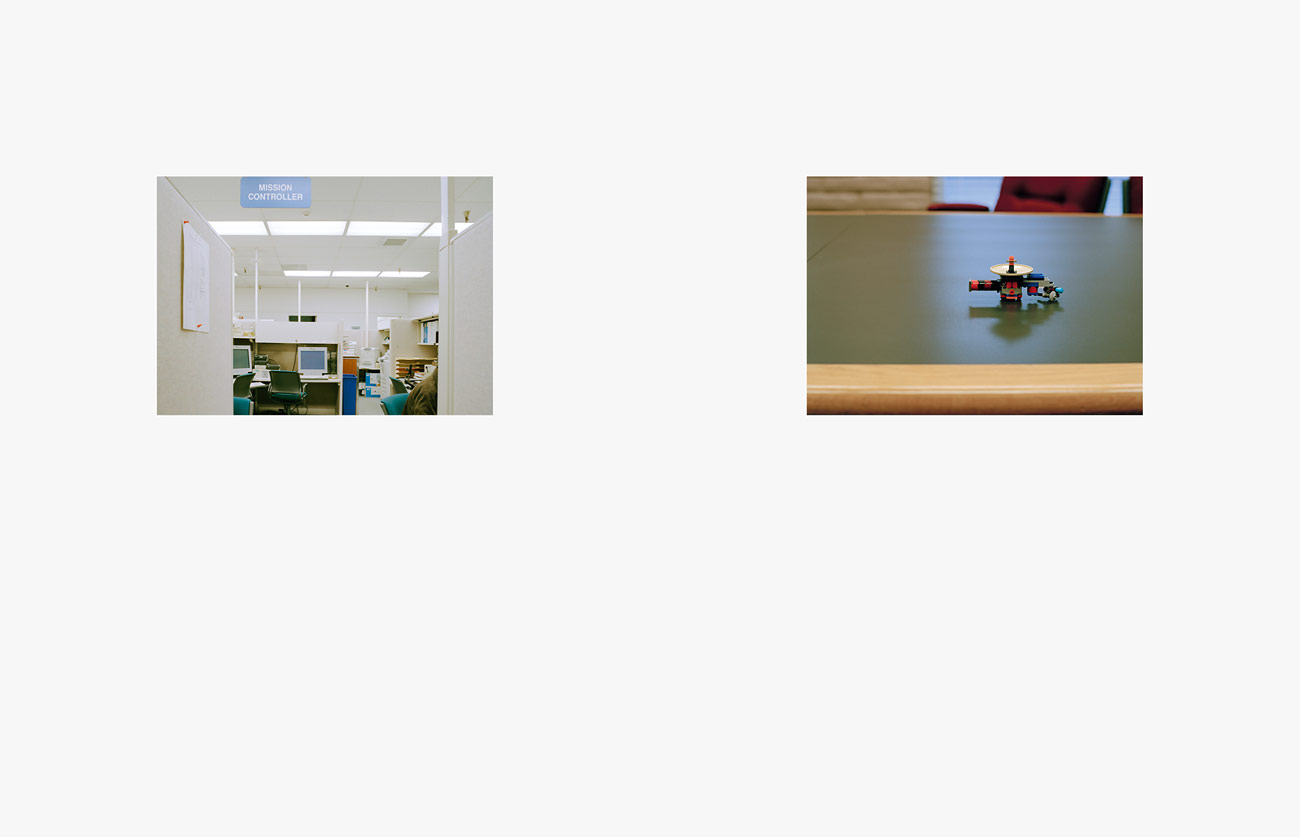 Voyager – The Grand Tour - Looking towards the Mission Control area. | Lego model of the  Voyager probe in the Voyager Project conference room.