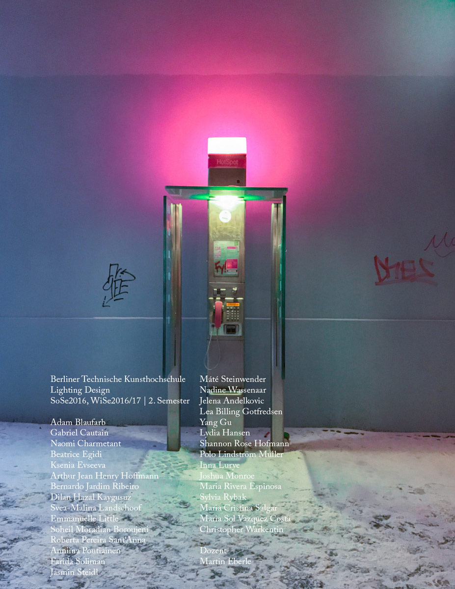 Course / Seminar &raquo;Lighting Design&laquo;